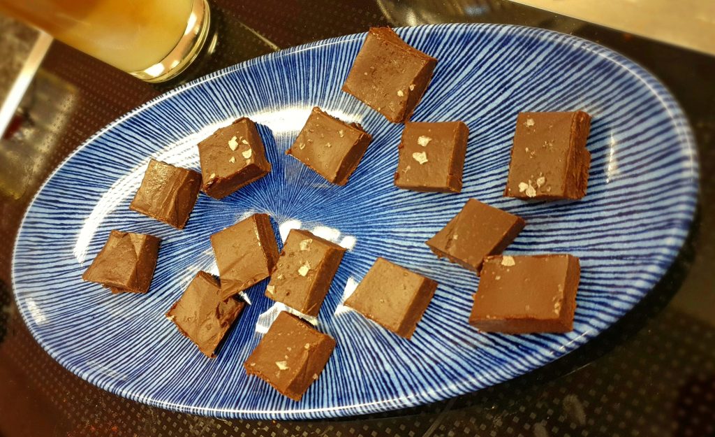 Dark chocolate & sea salt fudge truffles The Delicate Diner