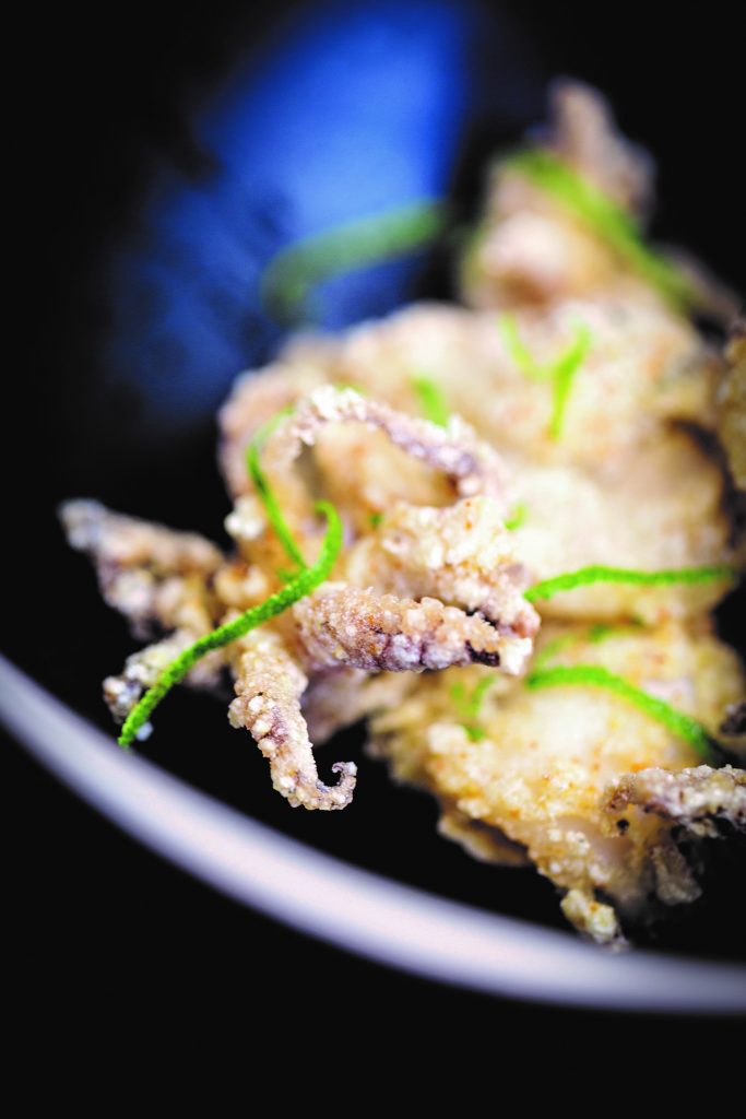 Salt and pepper squid made by Galton Blackiston
