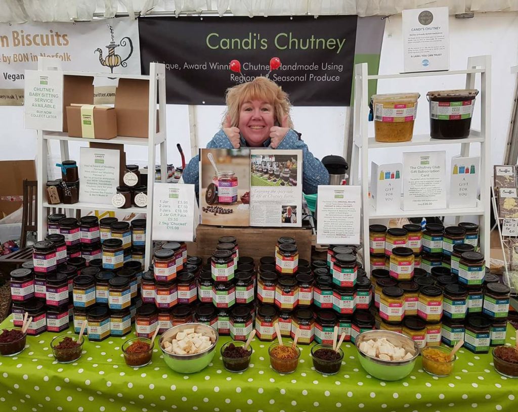 Candi on her stall