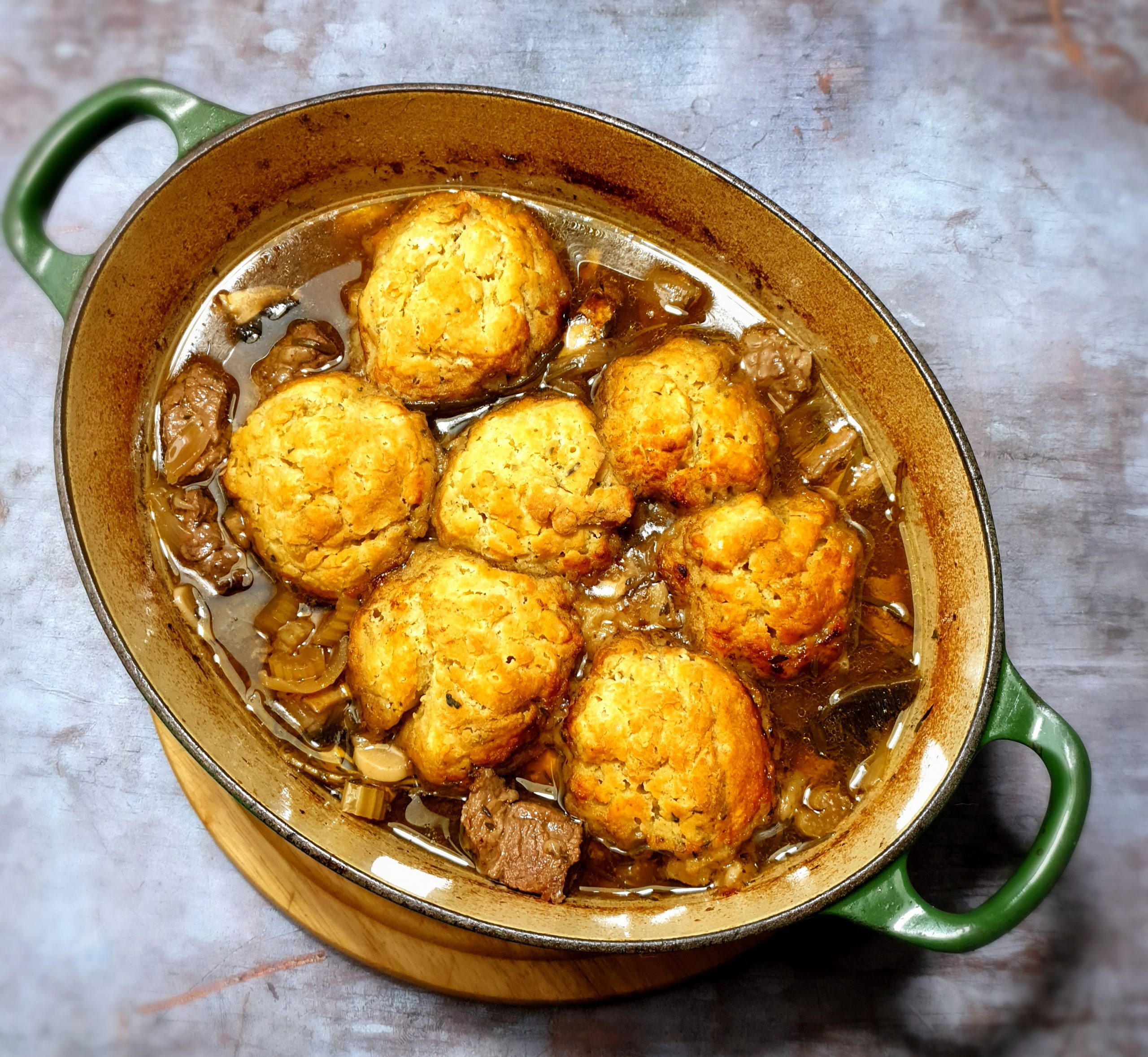 beef casserole with dumplings