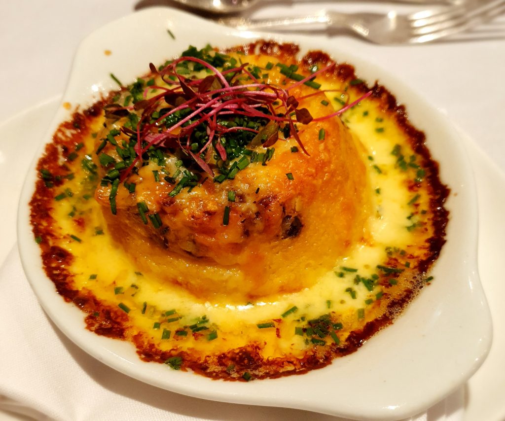 Blue cheese souffle