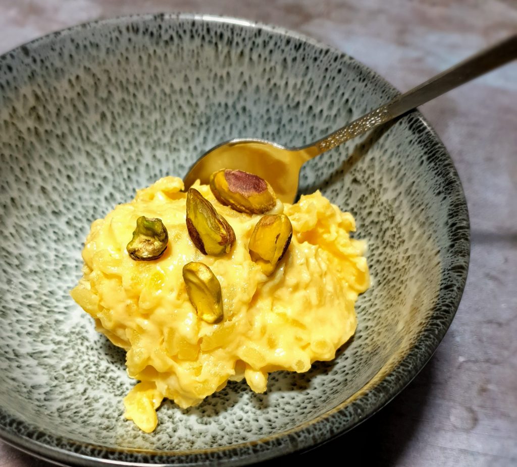 Norfolk Saffron creamy rice pudding The Delicate Diner
