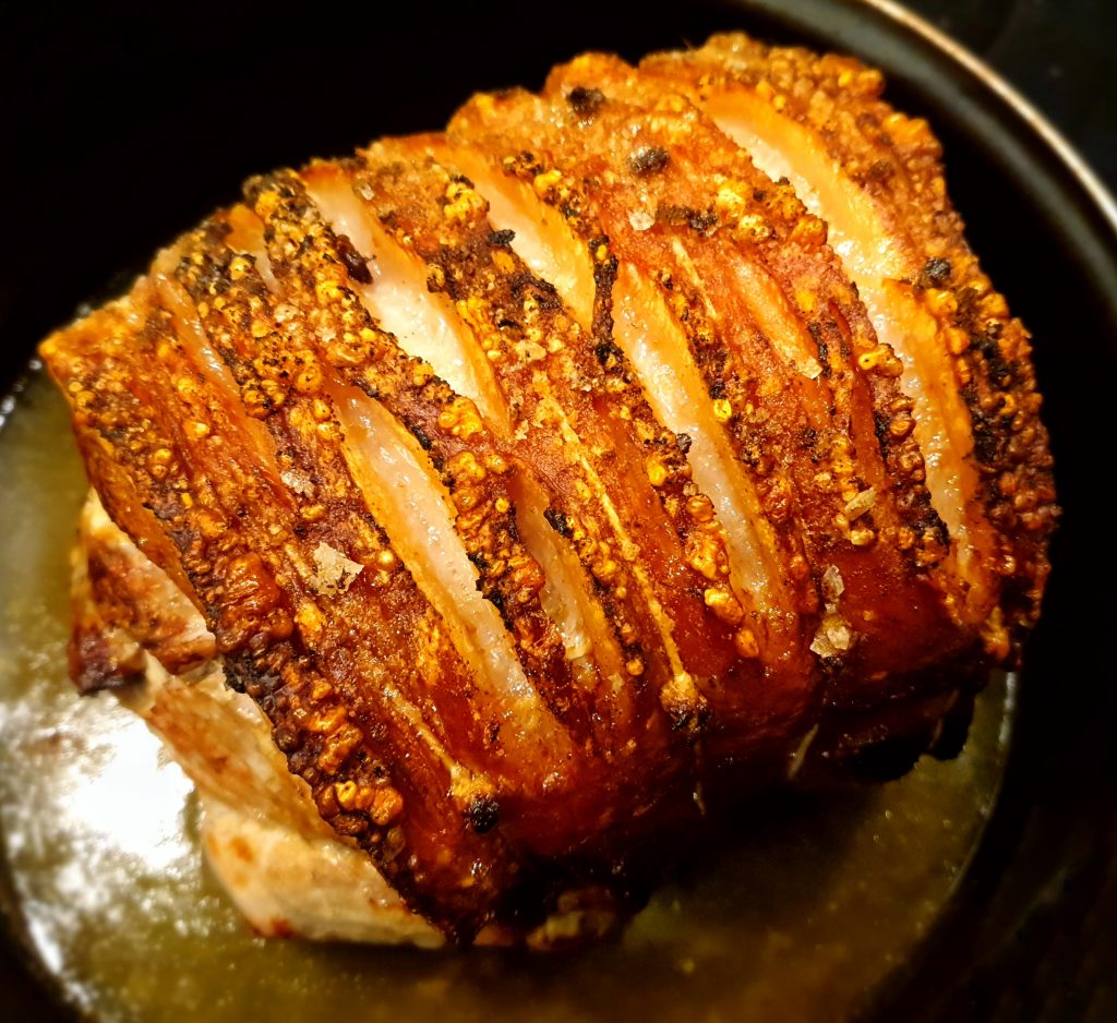 Perfect Old Hall Farm Roast Pork With Crispy Crackling And Beef 