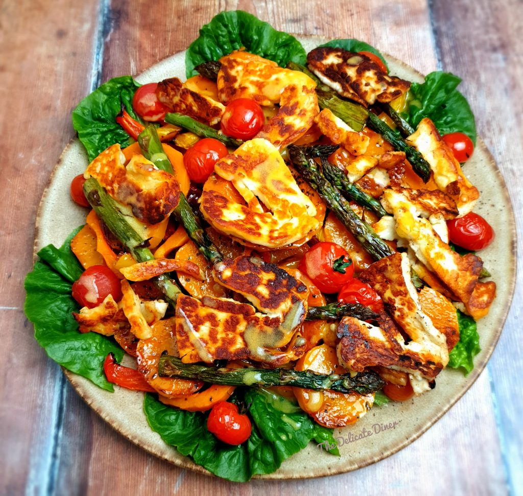 Butternut squash, asparagus and halloumi salad The Delicate Diner